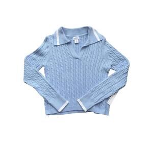 Nicole Miller Blue Crroped Sweater Size Small. New